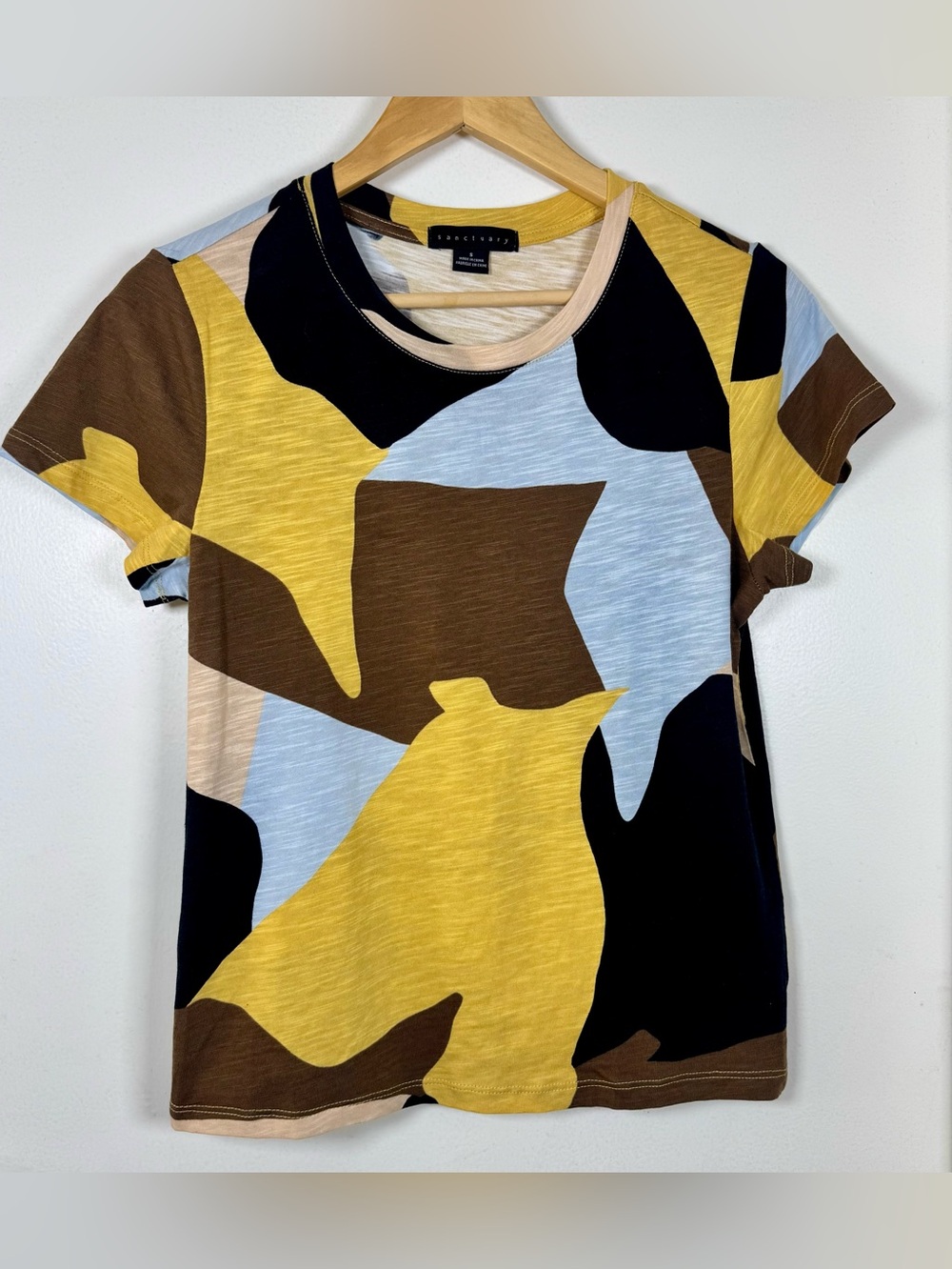 Anthropologie Sanctuary Perfect Tee Cotton & Rayon Crew Neck Top Women’s Small